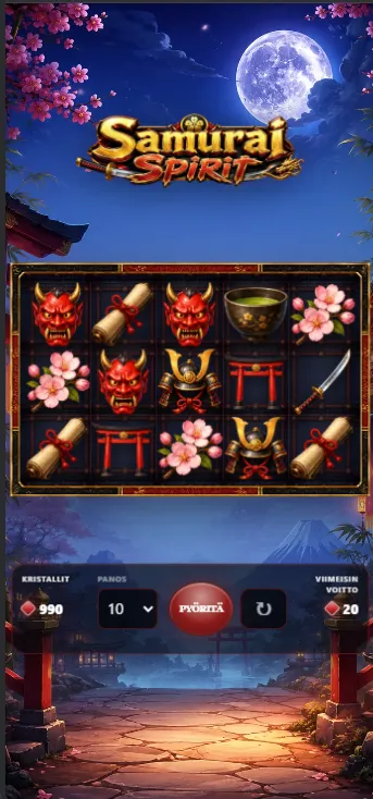 Samurai Dragon mobiilinäkymä