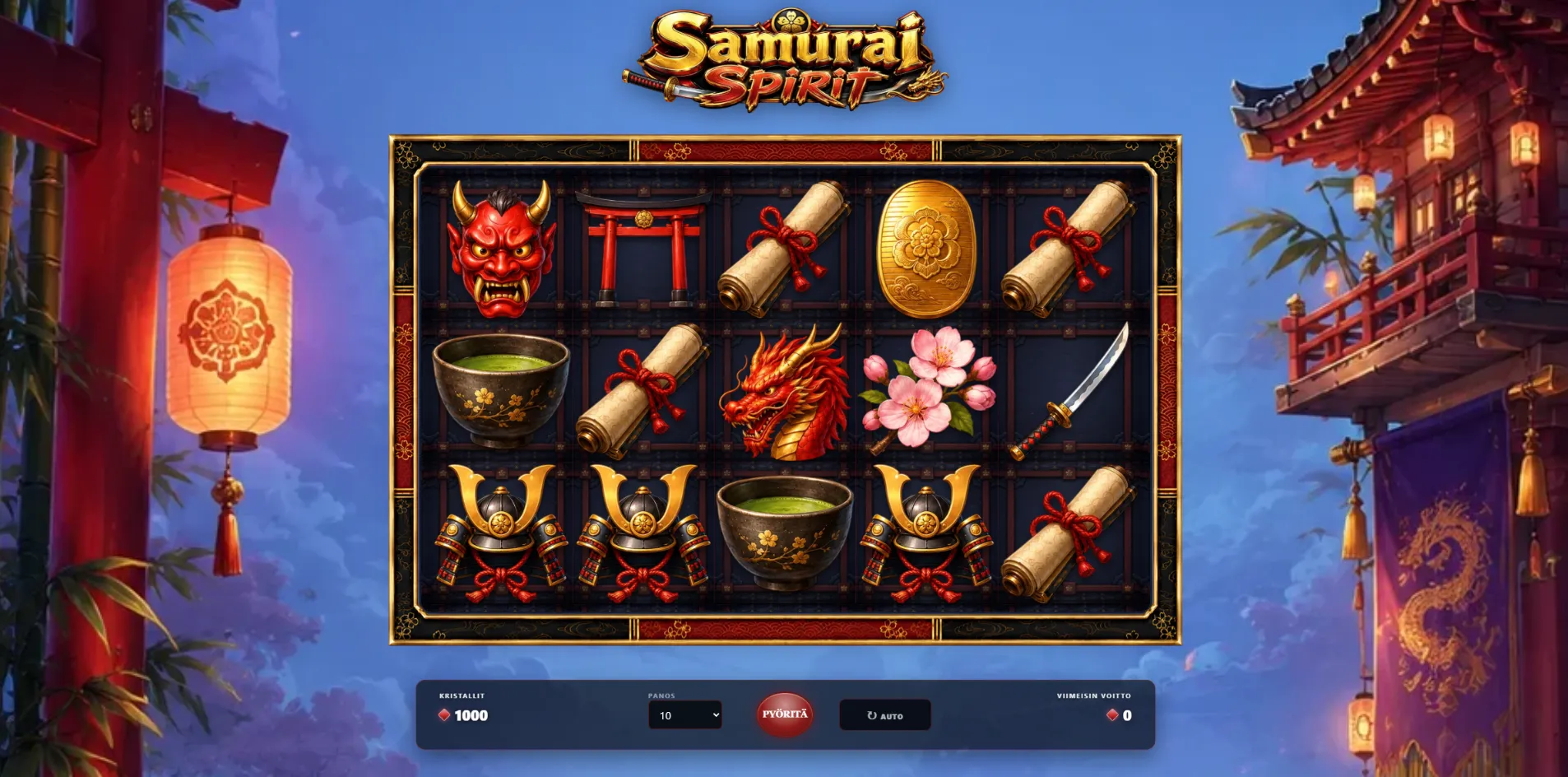 Samurai Dragon pelin pääpelialue
